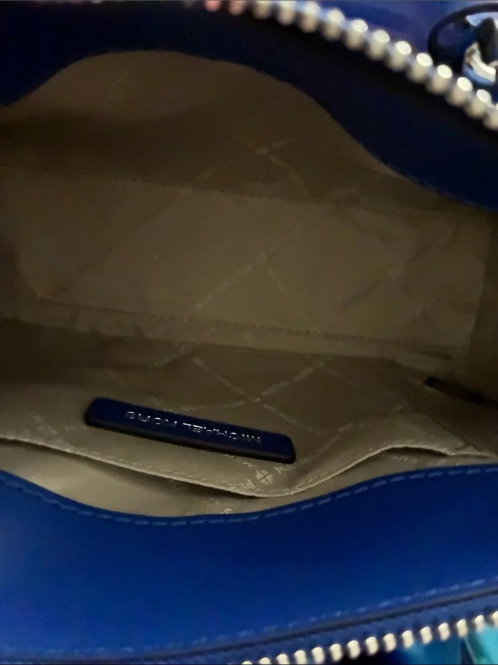 Michael Kors Navy Blue Signature MK Satchel